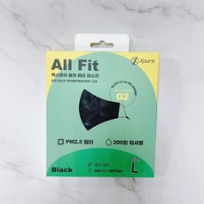 Xpure All Fit 淨對流 布織口罩 G2濾材 黑色 L尺寸, 1個