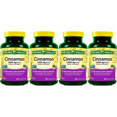 스프링밸리 시나몬 계피 껍질 추출물 500mg, 4팩, 400정
