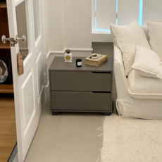 [국내제작 완제품배송 무료배송] 윈썸 베이 600 2단 기본형 서랍장, 그레이