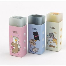 [어반굿즈] 귀여운 고양이 디자인 소프트 지우개 6개 한세트