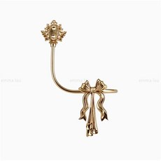 프랑스 골든 노트 모양 커튼 훅 황동 홀드백 벽걸이 장식 행거 거실용, 1개