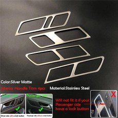 폭스 바겐 제타 MK6 자동차 액세서리 USB AUX 패널 기어 박스 창 리프트 컨트롤 컵 홀더 에어 벤트 스티커, Inner Handle Trim4pc, 1개, 11)Inner Handle Trim4pc