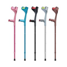 엘보클러치 지팡이 접이식 팔꿈치 핑크 보조기 컴포트형 워커기 경량 목발, 2개