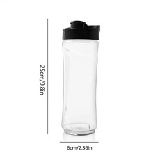 Oster BLSTPB BLSTP2 모델과 호환되는 뚜껑 20Oz 블렌더 스무디 병 컵 스포츠 Juicer 휴대용, Transparent