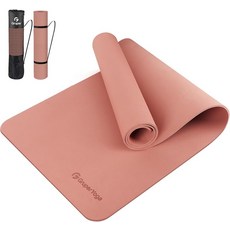 논슬립 TPE 요가 매트 스트랩 및 전용 가방 포함 찢어짐 방지 운동 183x61cm 두께 68mm 홈트 필라테스 다용도 패드, Pink, 0.24*24*72 Inches