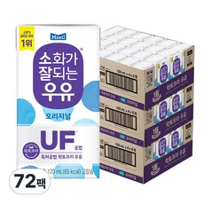 [매일유업] 소화가 잘되는 우유 미니 120ML, 72팩