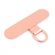 4/2/1PCS 범용 금속 전화 테더 탭 초박형 스테인레스 스틸 교체 매는 밧줄 스트랩 카드 코드, 4PCS, Rose Gold