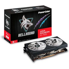 파워컬러 파이터 AMD 라데온 RX 7800 XT 16GB GDDR6 그래픽 카드 116652, 7600 Hellhound