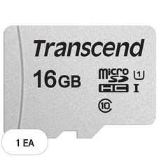 트랜센드 마이크로 SD 메모리카드 TS16GUSD300S, 16GB, 1개