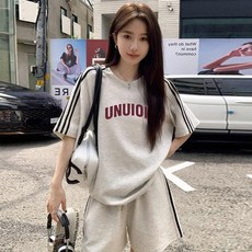 運動套裝女夏季韓版印花短袖短褲休閒兩件套