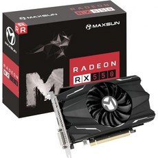 맥스선 AMD 라데온 RX 550 4GB GDDR5 ITX 컴퓨터 PC 게이밍 비디오 그래픽 카드 GPU 128비트 DirectX 12 PCI 익스프레스 X16 3.0 DVI-, 맥스선 AMD 라데온 RX 550 4GB GDDR5 I