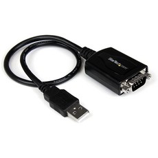 StarTech.com 1피트 길이의 USB-RS232 직렬 DB9 어댑터 케이블COM 포트 리텐션 포함 - 최대 920kpbs USB A-DB9 TAAICUSB232PRO, 1ft
