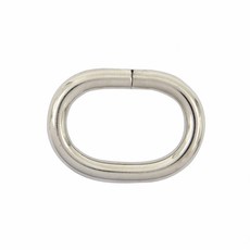 糊塗鞋匠 優質鞋材 N317 橢圓扣 橢圓環 包包扣 皮帶扣 腰帶扣 背帶扣環 包包扣環 調節扣, 銀色