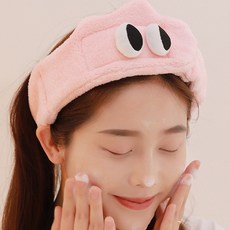 모아무어 큐티왕눈 남여공용 세안 헤어밴드, 1개, 핑크