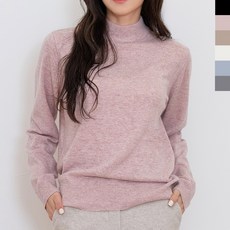여자 캐시미어 반폴라 니트티