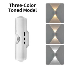 PIR 모션 센서가있는 야간 조명 LED 침실 룸 새해 장식을위한 충전식 USB 주방 캐비닛 RGB 램프, 02 White RGB light, 03 3 PCS