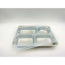 優得 304不鏽鋼輕食餐盤 附蓋 22x28x4cm, 詳見包裝, 詳見包裝