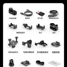 拇指相機 4K 騎行記錄儀 第一視角拍攝, L20黑色拇指相機全套配件128G記憶體卡, 如圖