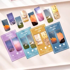 학교 풍경 북 학생 선물 문구 귀여운 양면 책 페 홀더, 1pcs A