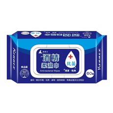 【肯尼士 KENNEX】酒精濕紙巾(60抽/包)【兔雜tuzha】, 1個, 60抽
