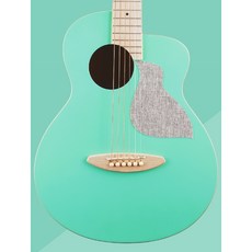 烏克時代 Anuenue MC面單板彩色旅行吉他，五款配色可選，兒童音樂啟蒙玩具, MC10-IG冰綠