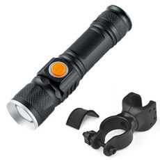 후레쉬 led 등 킥보드 충전식 토치 램프 lanterna 자전거 손전등 zoomable cob 방수 전술 토치 전구 휴대용 눈부심 조명, 화이트 라이트 세트