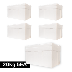아이스박스 냉동식품 택배 스티로폼박스 16호, 5개, 흰색 20kg 5개, 흰색 20kg