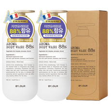 바이아우어 약산성 데일리 모이스춰 퍼퓸 아로마 바디워시 화이트머스크, 1.02L, 2개