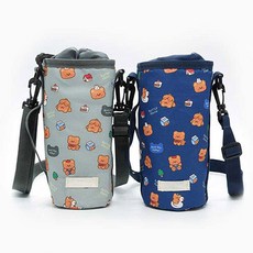 쪼꼬미 방수 보냉 물병가방 크로스 어깨근 물통주머니 2종1세트, 세트