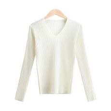 신디 브이넥 골지 슬림 니트 7color