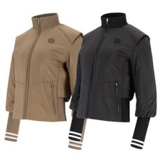 엘르골프 소매 니트 포인트 패딩 점퍼 6K81351-2001_SC