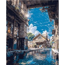 포디움 DIY 명화그리기 유화그리기 세트, 베네치아의 서점 40 x 50 cm, 1개