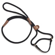 Mendota Pet 강아지 워커 마틴게일 스타일 목줄 - 및 칼라 콤보 미국 제조 블랙 1.9cm x 1.8m(3/8인치 6피트) 소형/중형 품종용