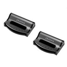 치에미 안전 벨트 버클 클립 안전벨트락 스토퍼, 2개, 블랙