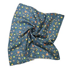 Shanlin 꽃무늬 면 반다나 55.9x55.9cm(22x22인치) 데이지-그린, 가든-블루