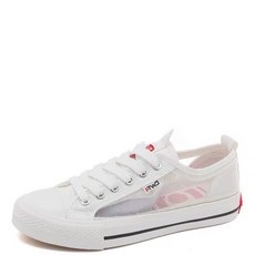 韓版網紗帆布鞋，女款透氣網布休閒鞋, 1個, 米