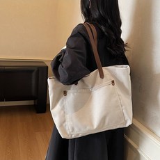 투니스 여성 심플 캐주얼 캔버스 숄더백