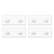 OTCO 4피스 샤워 캐디 접착 교체 샤워 선반 랙 접착 스트립 드릴 오거나이저 후크 스티커 없음, 스타일8-4팩