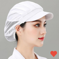 주방용품 조리사 반메쉬 통풍 위생 모자 식당 작업, 브라운(b), 1개