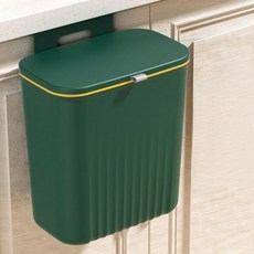 튼튼디포 주방 씽크대 걸이식 휴지통, 그린, 1개