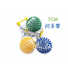 好家 握力球 復健球 按摩球 抗力球 單指握力球 手部復健球 7CM 附吊繩 顏色隨機, 1個