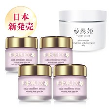 夢素肌 櫻花粉嫩保濕乳30g (4入) + 白玉水凝霜80g (1入) 組合, 1個, 4櫻花+1白玉