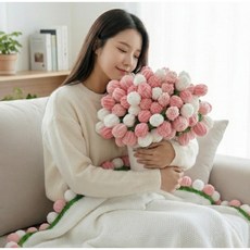 크림슨비콘 선물용 꽃다발 담요 완성품 쇼핑백 포함
