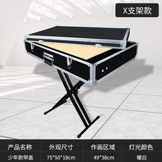 샌드 아트 박스 모래 그림 판 스크린 매직보드 LED 테이블, 주니어(웜화이트) 뚜껑 포함 16 9