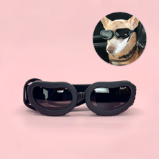 스윔심포니 강아지 고글 UV차단 자외선 썬글라스 도글라스 반려동물 애견 안경 소형견 반려견 눈보호, 1개, 블랙