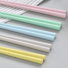 【日本SUNLIFE】八角/六角耐熱筷5入組-多款可選《WUZ屋子》洗碗機烘碗機可用, 八角馬卡龍色, 1個