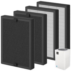 KF250 교체 필터 Kenmore 1200e 시리즈 공기 청정기 PM2010 3-in-1 트루 헤파 필터 4팩, KF250 교체 필터, Kenmore 1200e 시리즈