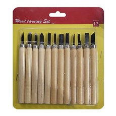 조소용 목공 조각도 판화 목재공구 조각칼 12종세트 미술용 99689ea 1(PC)