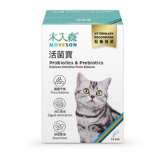 木入森 MORESON - 貓咪專用益生菌, 15份, 活菌寶(粉), 1盒