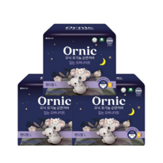 쌍용 오닉 유기농 순면커버 입는 오버나이트 L사이즈 4P 3팩 생리대, 4개입, 3개